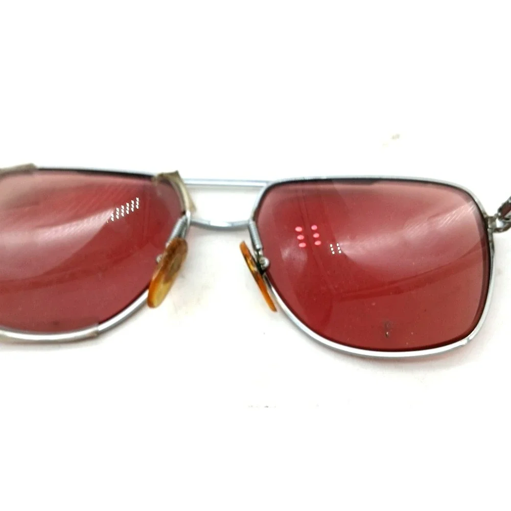 Vintage Van Heusen Silver Square Pilot‎ Metal Sunglasses FRAMES ONLY